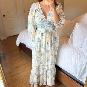 Free People Blue Floral Maxi Dress